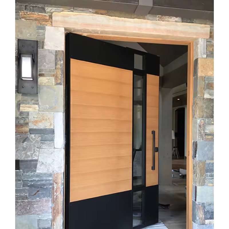 Edifort Limited Edition Modern Aluminum Front Door – Security Pivot Entrance Gate for Homes (Model #41)