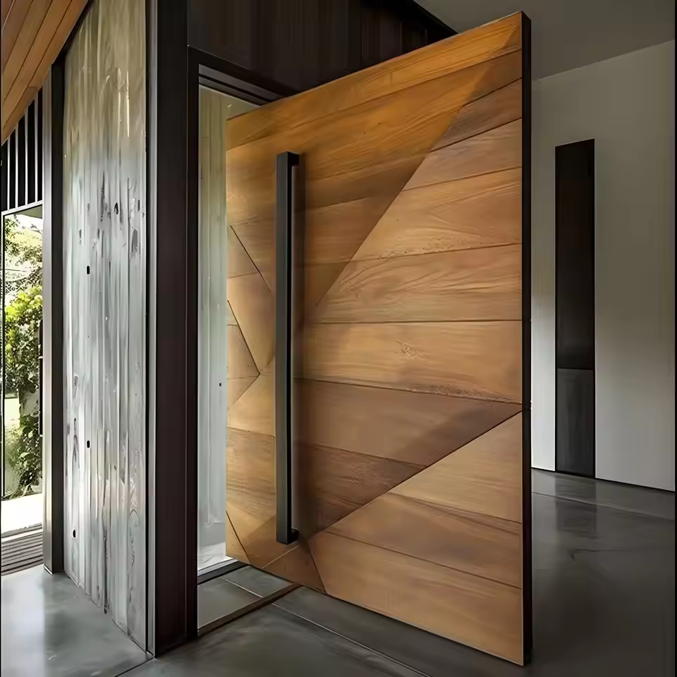 Edifort Limited Edition Modern Aluminum Front Door – Security Pivot Entrance Gate for Homes (Model #36)