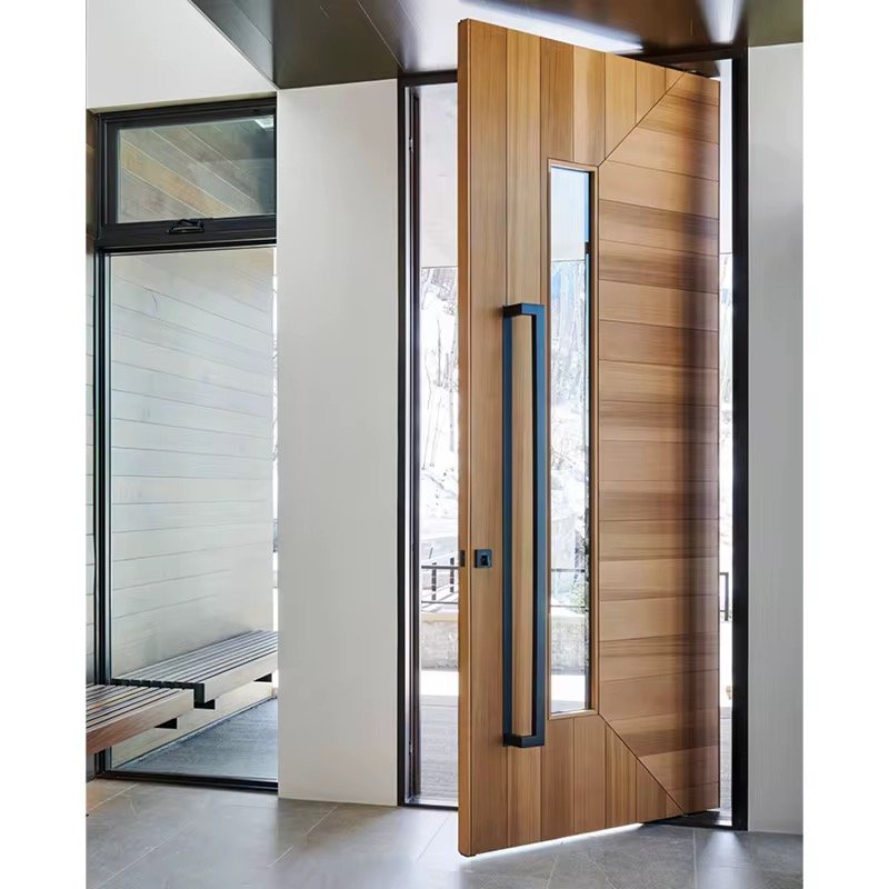 Edifort Limited Edition Modern Aluminum Front Door – Security Pivot Entrance Gate for Homes (Model #44)