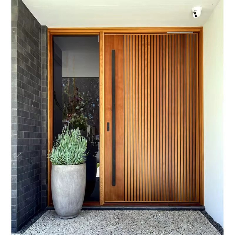 Edifort Limited Edition Modern Aluminum Front Door – Security Pivot Entrance Gate for Homes (Model #45)