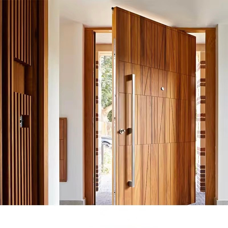 Edifort Limited Edition Modern Aluminum Front Door – Security Pivot Entrance Gate for Homes (Model #53)