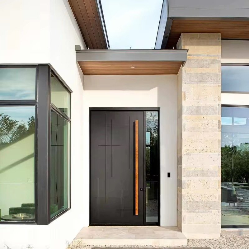 Edifort Limited Edition Modern Aluminum Front Door – Security Pivot Entrance Gate for Homes (Model #59)