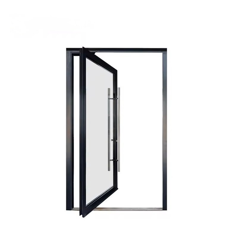 Custom Glass Aluminum Pivot Door | Modern Luxury Exterior Entry Door by Edifort
