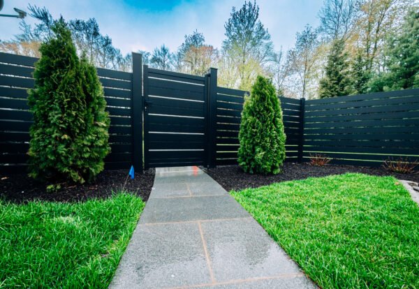 Aluminum Fencing and Pedestrian Gate System installed in Ridgefield, CT